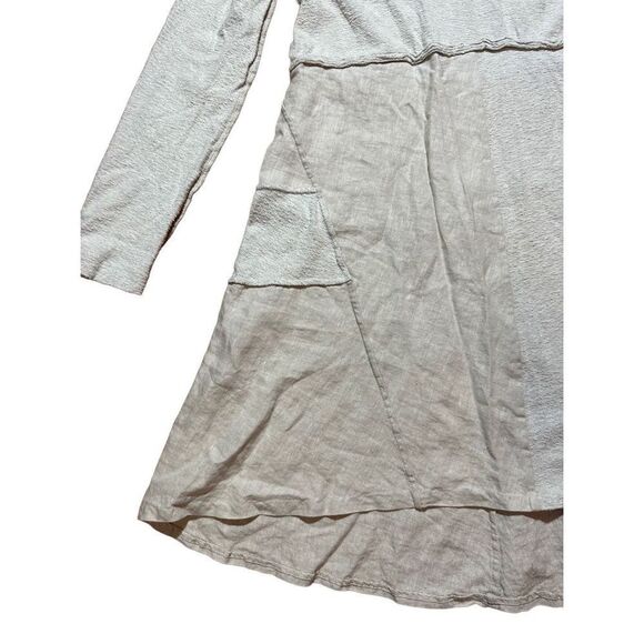 Maeve Anthropologie lagenlook Northward Swing Dress Patchwork Neutral Linen Cott - Picture 11 of 12